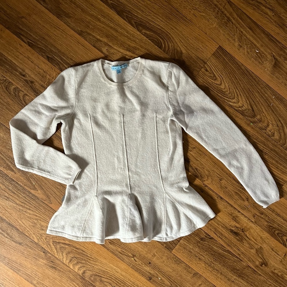 ANTONIO MELANI Soft Cream 100% Cashmere Sweater